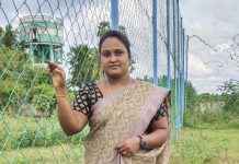 கஜாபுயல் நிவாரணத்தொகையை வாலிபால் மைதானம் அமைக்க வாரி வழங்கிய பெண்