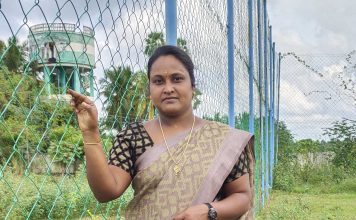 கஜாபுயல் நிவாரணத்தொகையை வாலிபால் மைதானம் அமைக்க வாரி வழங்கிய பெண்