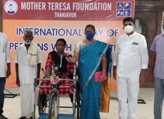 மதர் தெரசா பவுண்டேசன் சார்பில் மாற்றுத்திறனாளிகளுக்கு நலத்திட்ட உதவி