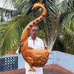 தஞ்சாவூரில் புதுமை,மன்னர்கள் காலத்தில் பயன்படுத்திய மயூரி யாழ் வடிவமைப்பு.