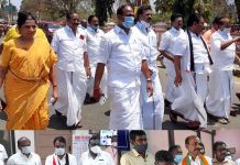 தஞ்சாவூர் மாவட்டத்தில் அதிமுக, பாஜக வேட்பாளர்கள் வேட்புமனு தாக்கல்.