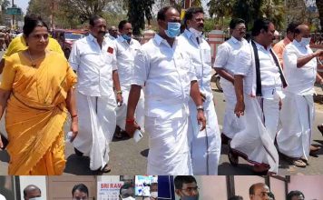 தஞ்சாவூர் மாவட்டத்தில் அதிமுக, பாஜக வேட்பாளர்கள் வேட்புமனு தாக்கல்.