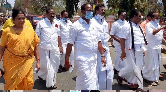 தஞ்சாவூர் மாவட்டத்தில் அதிமுக, பாஜக வேட்பாளர்கள் வேட்புமனு தாக்கல்.