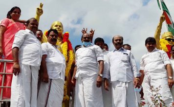 தஞ்சையில் தேர்தல் பிரச்சாரத்தை துவக்கிய அதிமுக வேட்பாளர்கள்