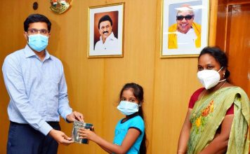 தந்தையின் நினைவு தின சேமிப்பு பணத்தை தானம் செய்த சிறுமி