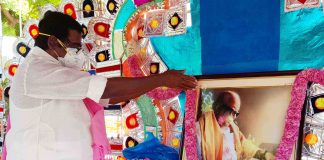 முன்னாள் முதல்வர் கருணாநிதி பிறந்தநாள் விழா எம்பி பழநிமாணிக்கம் மலர்தூவி மரியாதை