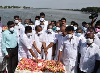 தஞ்சை மாவட்டம் கல்லணையிலிருந்து காவிரி டெல்டா மாவட்ட குறுவை பாசனத்திற்கு தண்ணீர் திறப்பு