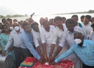 தஞ்சை மாவட்டம் கல்லணையிலிருந்து காவிரி டெல்டா மாவட்ட குறுவை பாசனத்திற்கு தண்ணீர் திறப்பு