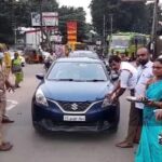 தஞ்சாவூரில் போக்குவரத்து விதிகளை கடைபிடிக்க வலியுறுத்தி விழிப்புணர்வு
