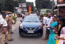 தஞ்சாவூரில் போக்குவரத்து விதிகளை கடைபிடிக்க வலியுறுத்தி விழிப்புணர்வு