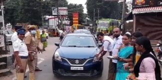 தஞ்சாவூரில் போக்குவரத்து விதிகளை கடைபிடிக்க வலியுறுத்தி விழிப்புணர்வு