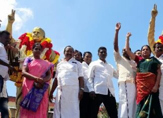 அதிமுக பொதுக்குழு செல்லும் என்ற தீர்ப்பை வரவேற்று தஞ்சாவூரில் அதிமுக சார்பில் முன்னாள் முதல்வர்கள் எம்ஜிஆர், ஜெயலலிதா உருவ சிலைகளுக்கு மாலை அணிவித்து மரியாதை,மேலும் ஈரோடு இடைத் தேர்தலில் அதிமுக வெற்றி உறுதி என்றும் முன்னாள் மேயர் பேட்டி