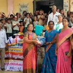 தஞ்சாவூர் மாவட்டத்தில் தனது தாயார் படித்த பள்ளிக்கு சீர்வரிசை வழங்கிய மகன்