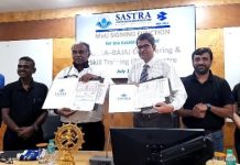 தஞ்சாவூர் சாஸ்த்ரா பல்கலைகழகம், பஜாஜ் ஆட்டோ நிறுவனத்துடன் இணைந்து இன்ஜினியரிங் பட்டதாரிகளுக்கு பயிற்சி அளிக்க புரிந்துணர்வு ஒப்பந்தம், ரூ 30 கோடி மதிப்பீட்டில் பயற்சி மையம்