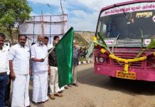 தஞ்சாவூர் தளவாபாளையம் பகுதியில் புதிய பேருந்து சேவையை எம்பி கல்யாணசுந்தரம் தொடங்கி வைத்தார்