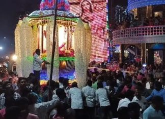 தஞ்சையில் குழந்தை இயேசு தேவாலய ஆண்டு பெருவிழா, அலங்கார தேர் பவனி