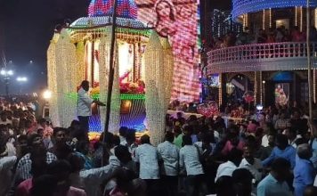 தஞ்சையில் குழந்தை இயேசு தேவாலய ஆண்டு பெருவிழா, அலங்கார தேர் பவனி