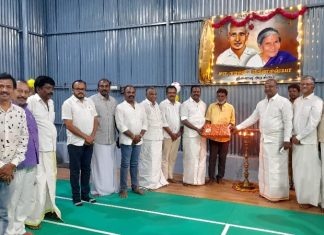 தஞ்சையில் சேலஞ்சர்ஸ் இறகுப்பந்து உள்விளையாட்டு அரங்கம் திறப்பு