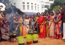 கல்லூரி மாணவர்கள் கொண்டாடிய சமத்துவ பொங்கல் விழா, பாரம்பரிய முறைப்படி பொங்கல் வைத்து ஆட்டம் பாட்டத்துடன் கொண்டாட்டம்