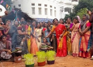 கல்லூரி மாணவர்கள் கொண்டாடிய சமத்துவ பொங்கல் விழா, பாரம்பரிய முறைப்படி பொங்கல் வைத்து ஆட்டம் பாட்டத்துடன் கொண்டாட்டம்