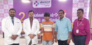 இயந்திரத்தில் சிக்கி சிதைந்த வாலிபரின்  கையினை அறுவை சிகிச்சை செய்து  மருத்துவர்கள் சாதனை