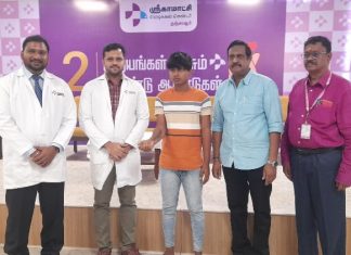 இயந்திரத்தில் சிக்கி சிதைந்த வாலிபரின் கையினை அறுவை சிகிச்சை செய்து மருத்துவர்கள் சாதனை