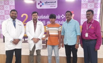இயந்திரத்தில் சிக்கி சிதைந்த வாலிபரின் கையினை அறுவை சிகிச்சை செய்து மருத்துவர்கள் சாதனை